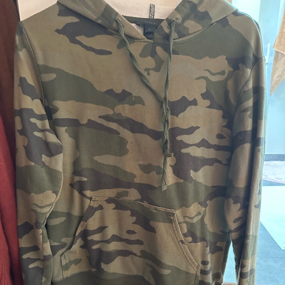 J crew camo pullover